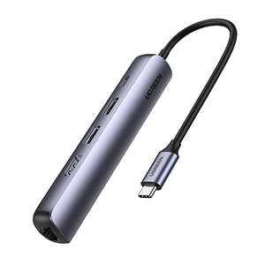Compra Adaptador Ugreen 10919 USB-C 5 en 1 Gris